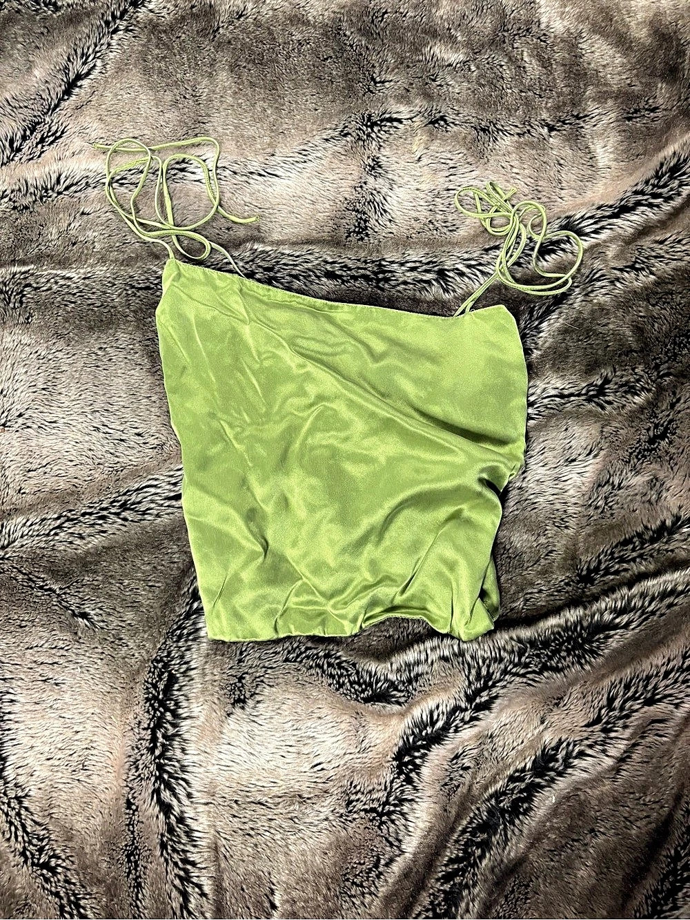 Reformation Overland Silk Top Camisole in Green Size Small